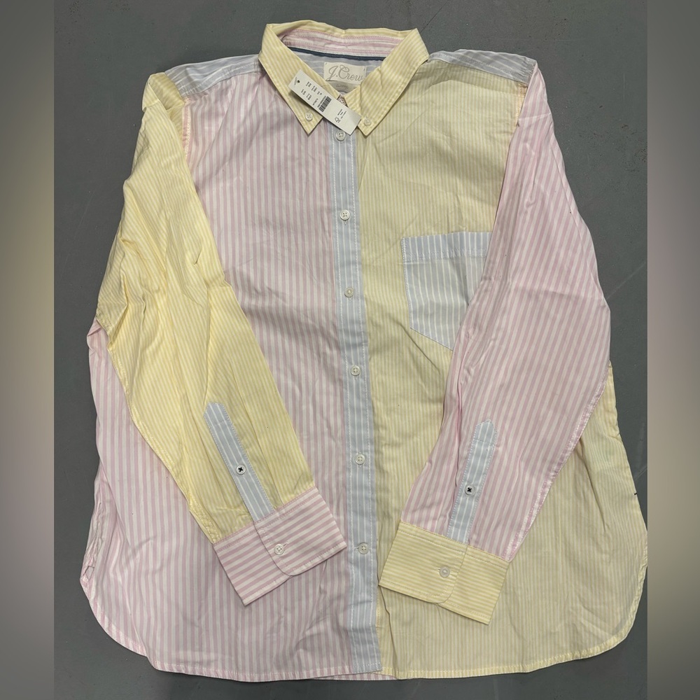 J. Crew Button-Down Shirt - Yellow Pink Blue NWT
